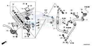 CBR500R England - (3ED) drawing FRONT BRAKE MASTER CYLINDER (CBR500RA)