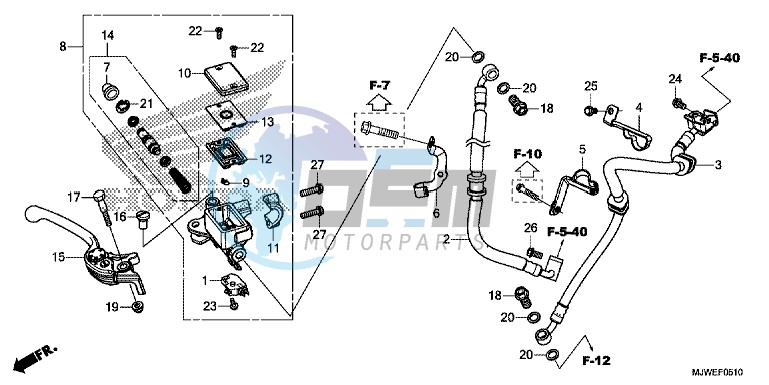 FRONT BRAKE MASTER CYLINDER (CBR500RA)