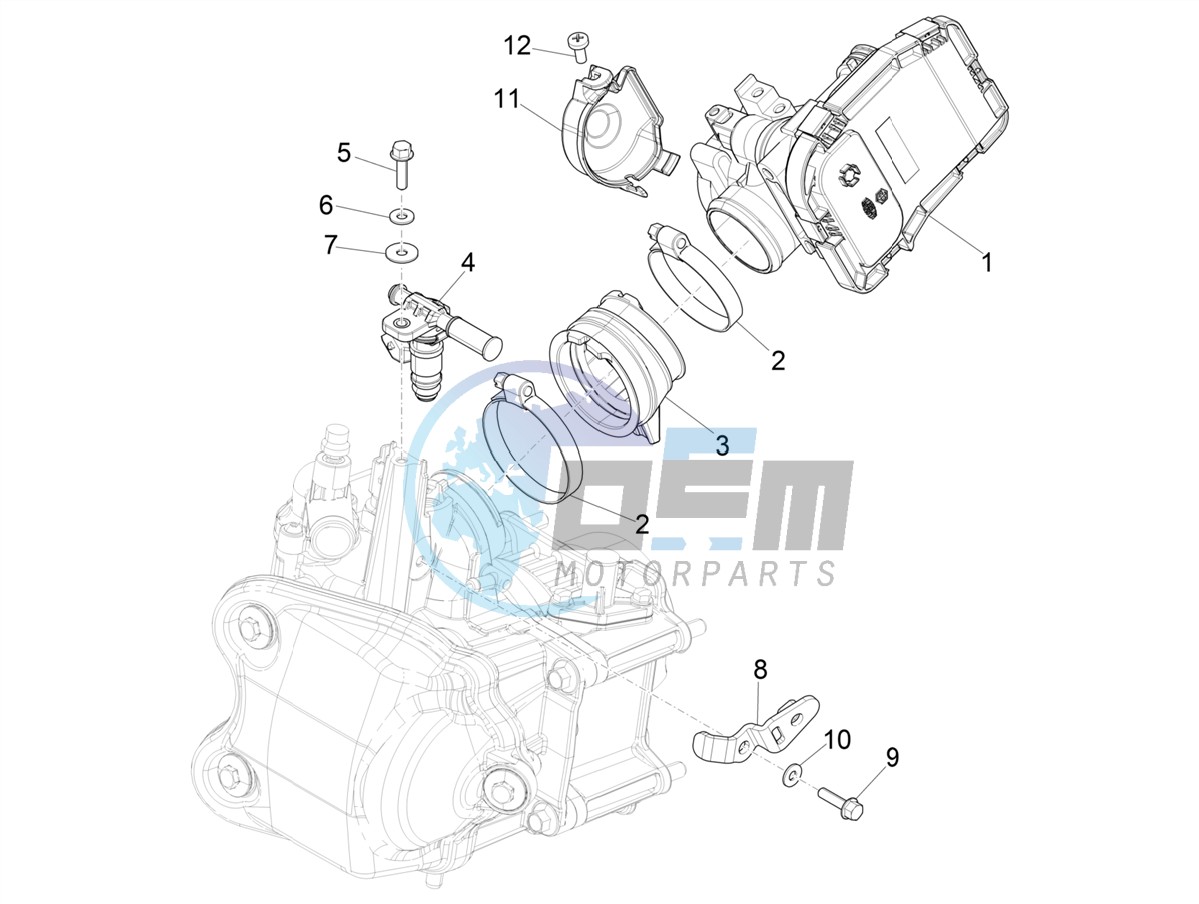 Throttle body - Injector - Induction joint