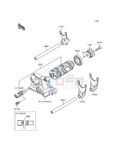 Z900 ABS ZR900BHF XX (EU ME A(FRICA) drawing Gear Change Drum/Shift Fork(s)