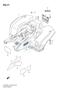 LT-A750X (P28-P33) drawing REAR FENDER (LT-A750XZL1 P33)