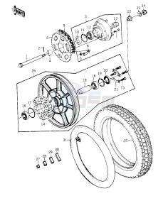 KZ 1000 C [POLICE 1000] (C1-C1A) [POLICE 1000] drawing REAR WHEEL_TIRE_HUB_CHAIN -- 78 C1_C1A- -