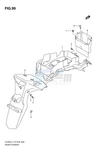 DL650 (E3) V-Strom drawing REAR FENDER (DL650L1 E28)