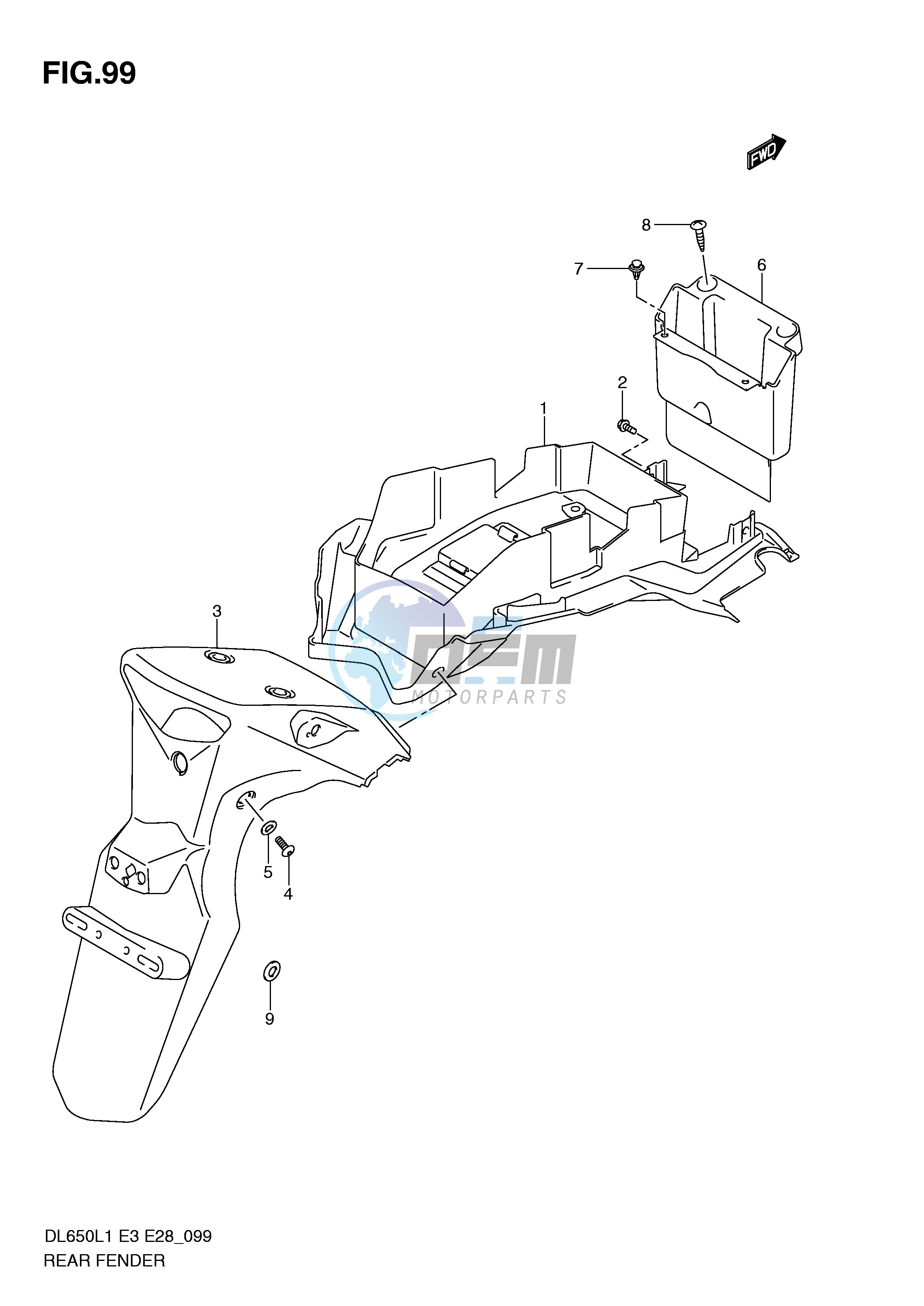 REAR FENDER (DL650L1 E28)