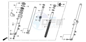 CBF600NA drawing FRONT FORK