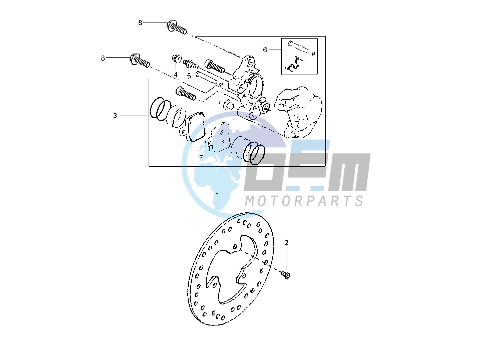 REAR BRAKE CALIPER