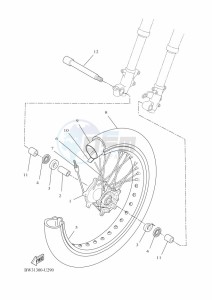 XTZ690D-B TENERE 700 (BEH4) drawing FRONT WHEEL