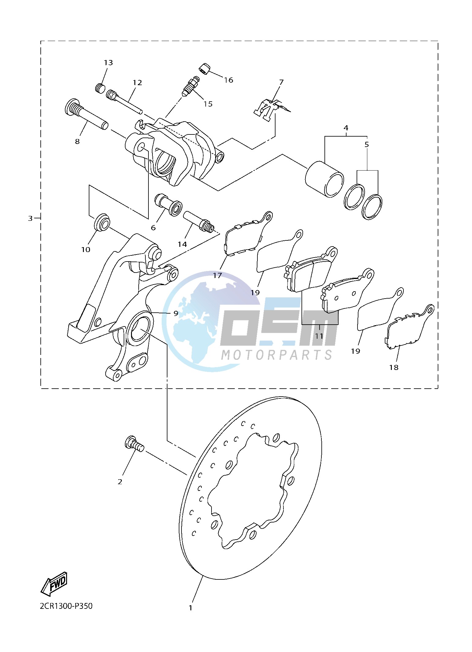 REAR BRAKE CALIPER