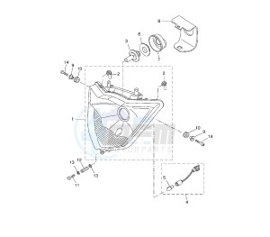 WR R 125 drawing HEADLIGHT