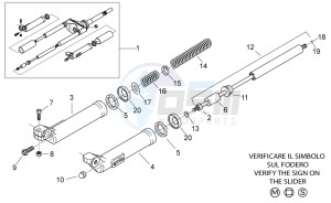 Scarabeo 50 2t e2 (eng. piaggio) drawing Front fork II