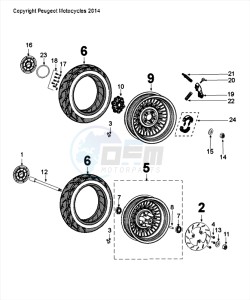 DJANGO 50 4T EVASION drawing WHEELS