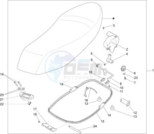 Liberty 150 4t 2v ie e3 (Vietnam) drawing Saddle seats - Tool roll