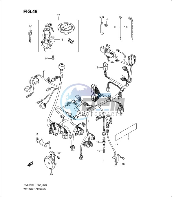 WIRING HARNESS (SV650SL1 E24)