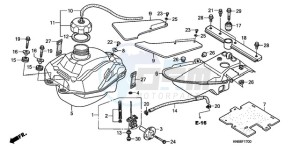 TRX250XA Australia - (U) drawing FUEL TANK