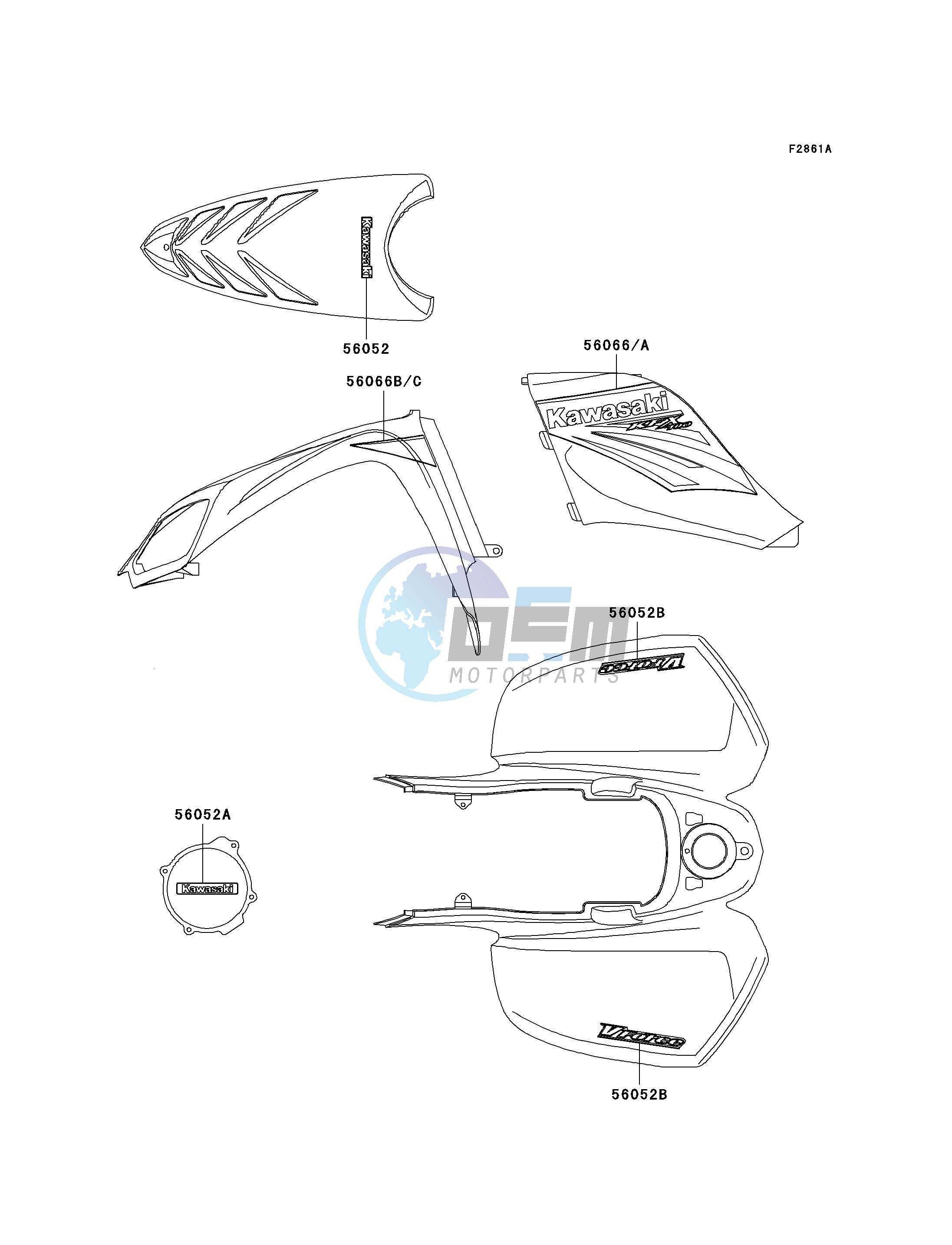 DECALS-- GREEN- --- KSV700-A1- -