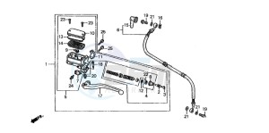 ST1100A drawing CLUTCH MASTER CYLINDER