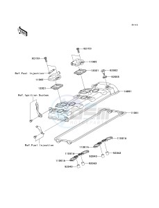 ZX 1000 C [NINJA ZX-10R] (C2) C2 drawing CYLINDER HEAD COVER