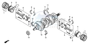 GL1500C F6C drawing CRANKSHAFT/PISTON