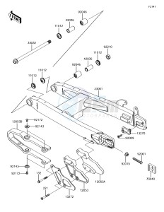 KX85 KX85CFF EU drawing Swingarm