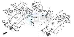 NT650V drawing REAR FENDER