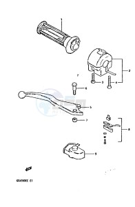 GSX550E (E1) drawing RIGHT HANDLE SWITCH (GSX550ED EE)