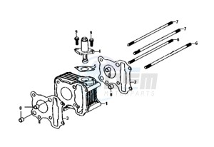 ALLO 50 25KMH (L8 L9) NL EURO4 drawing CYLINDER / TOP GASKET / LOWER GASKET