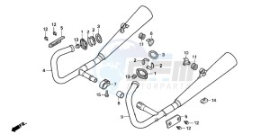 CB250 drawing EXHAUST MUFFLER