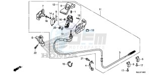 NC700SDE NC700SD 2ED - (2ED) drawing PARKING BRAKE LEVER