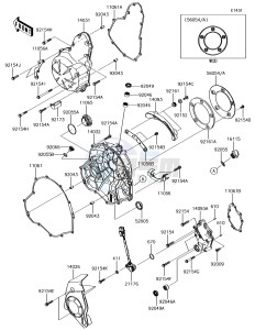 VULCAN S ABS EN650EHF XX (EU ME A(FRICA) drawing Engine Cover(s)