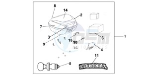 CBF1000A9 UK - (E / ABS MKH) drawing TOP BOX 35 L BLACK