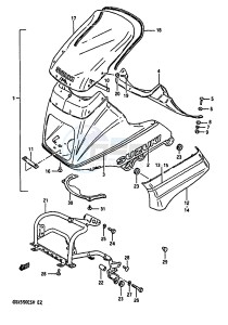 GSX550E (F-G-H) drawing COWLING (GSX550ESH)