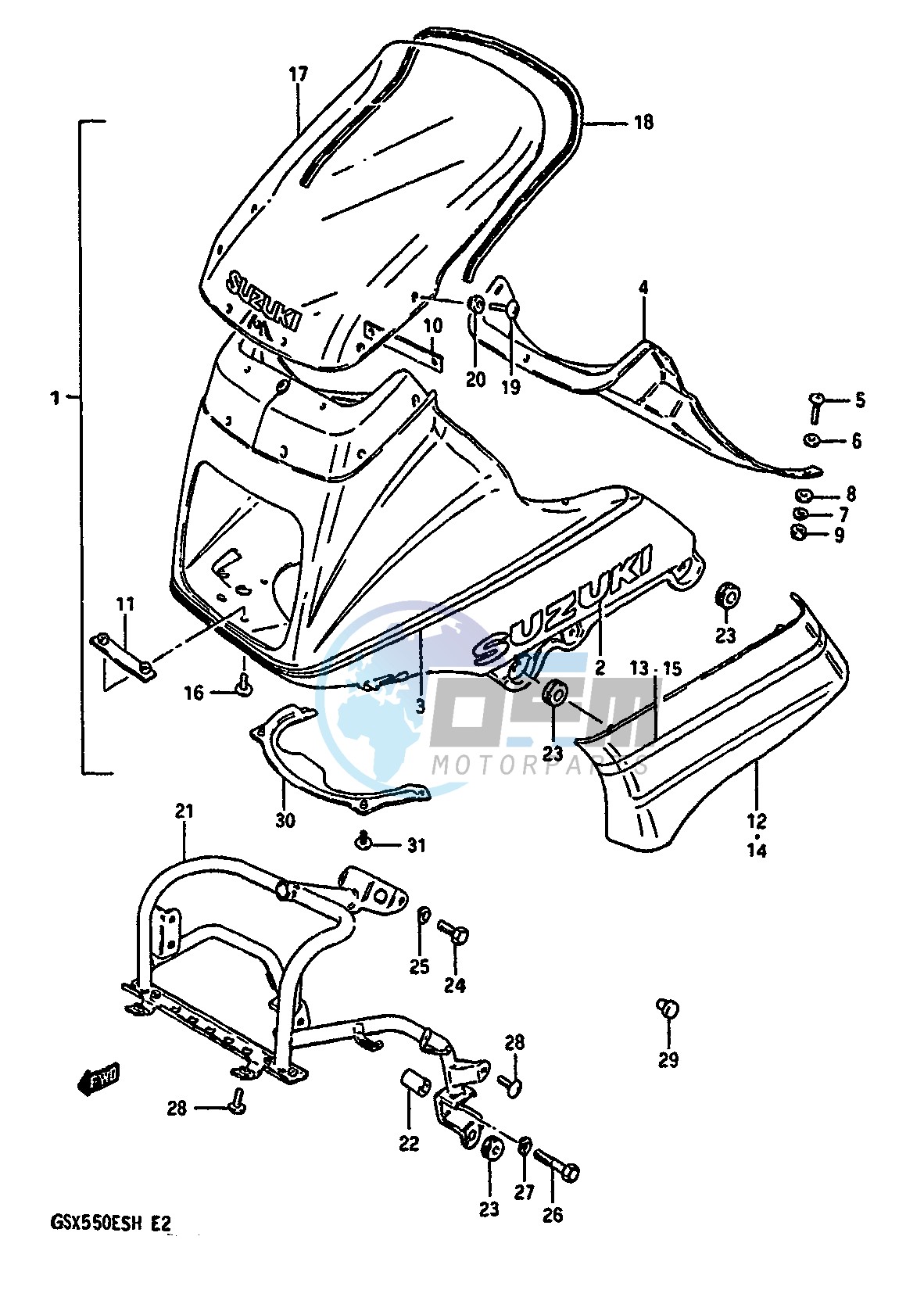 COWLING (GSX550ESH)