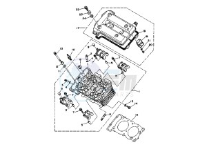 TDM 850 drawing CYLINDER HEAD MODEL R