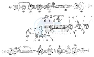 V7 Racer 750 drawing Gear box selector