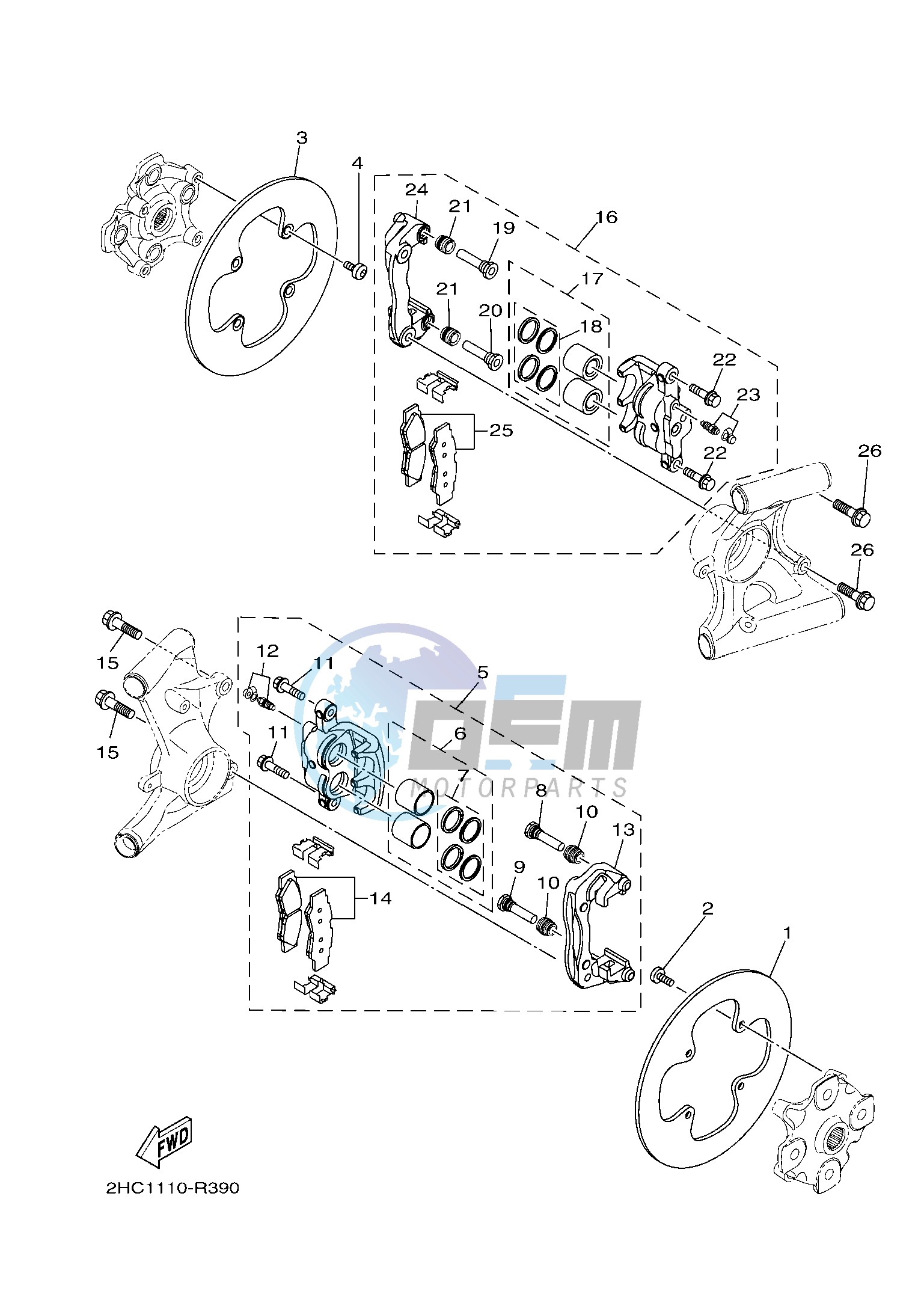 REAR BRAKE CALIPER