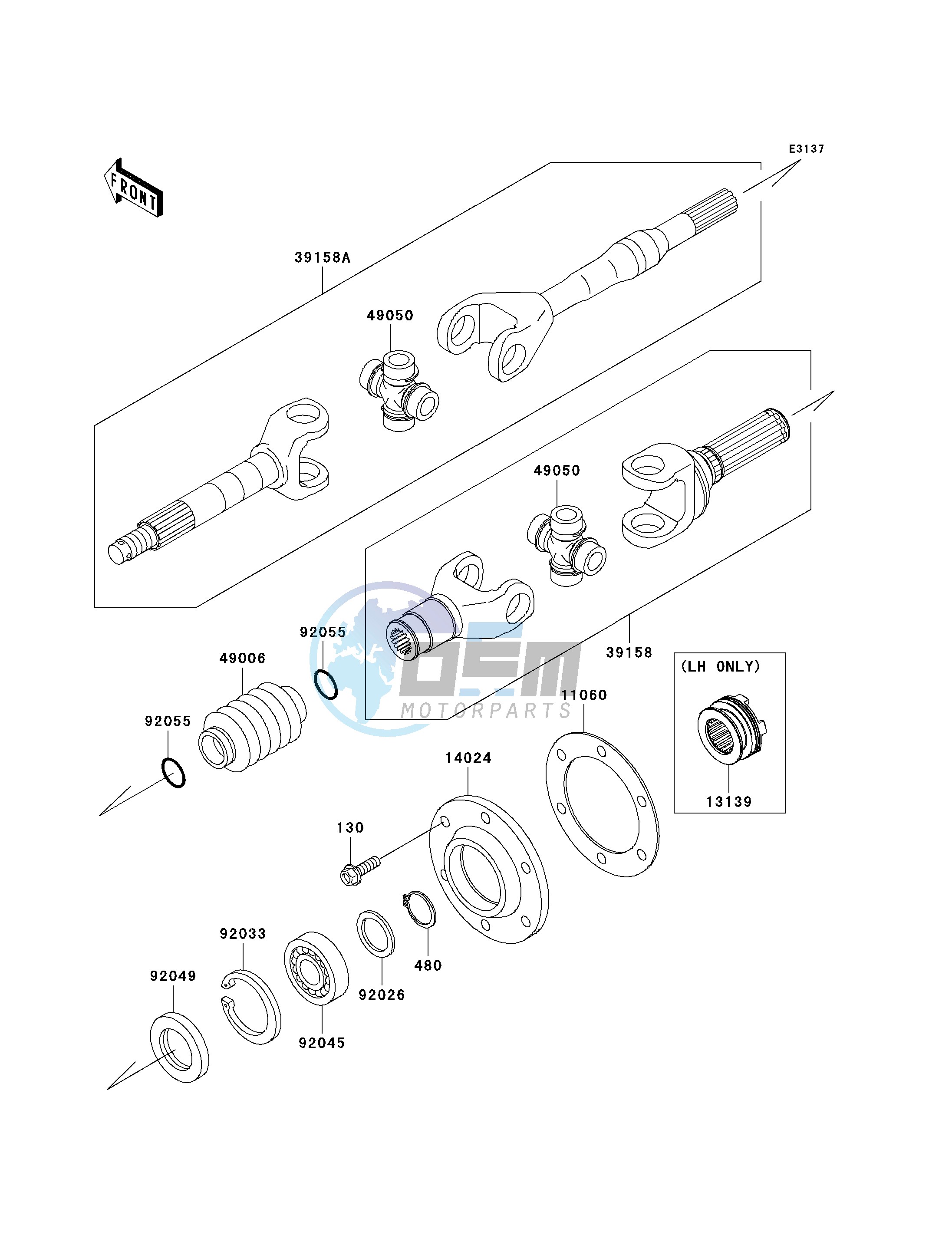 DRIVE SHAFT-REAR