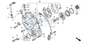 CB600F CB600F drawing RIGHT CRANKCASE COVER