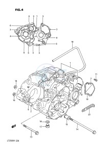 LT250R (E28) drawing CRANKCASE (MODEL F G)