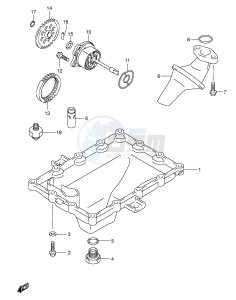 GSX-R1000 (E2) drawing OIL PAN - OIL PUMP