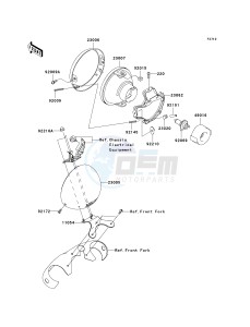 VN 2000 F [VULCAN 2000 CLASSIC LT] (6F-7F) F6F drawing HEADLIGHT-- S- -