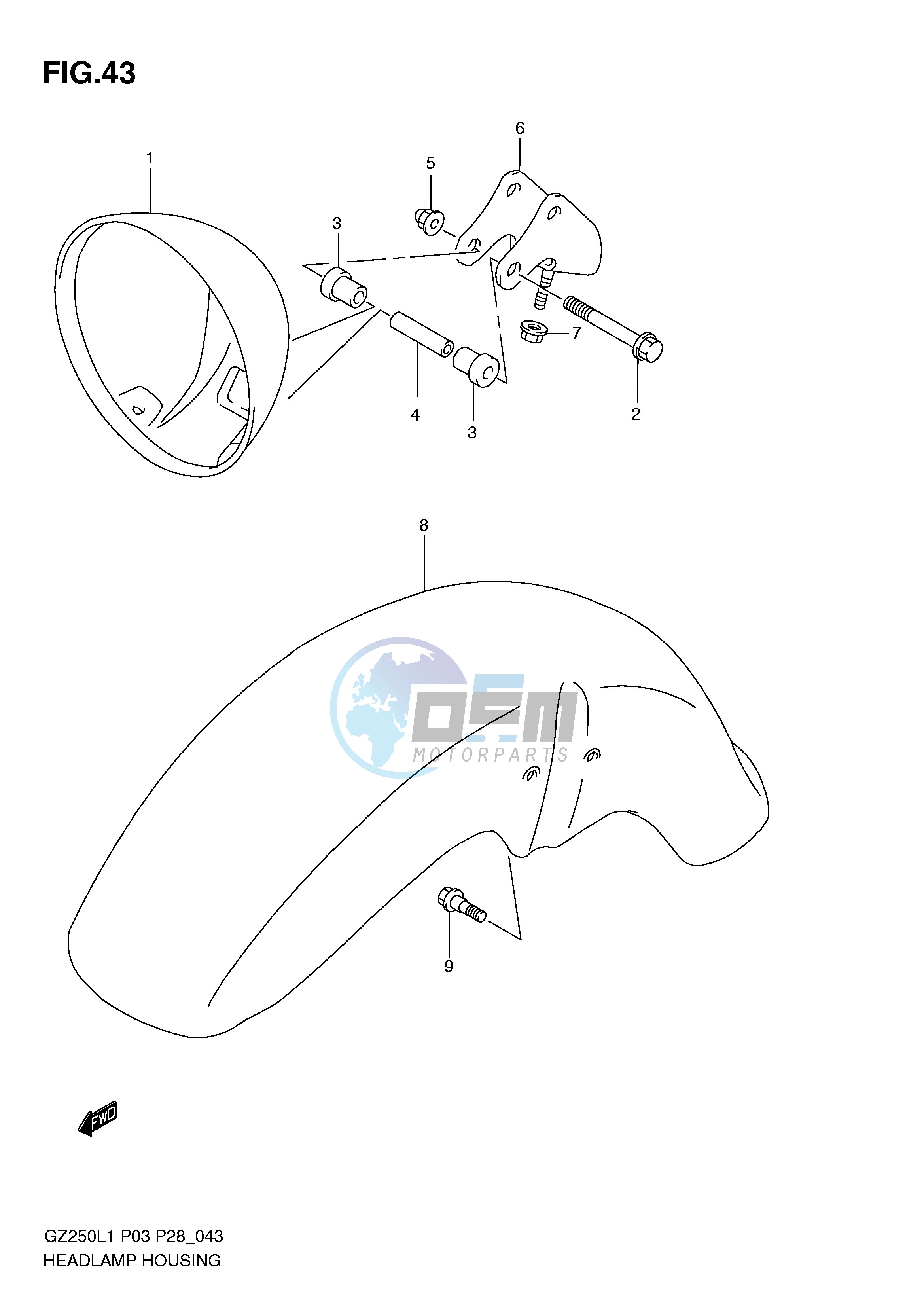 HEADLAMP HOUSING