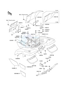 KVF 300 A [PRAIRIE 300 4X4] (A1-A4) [PRAIRIE 300 4X4] drawing REAR FENDER-- S- -