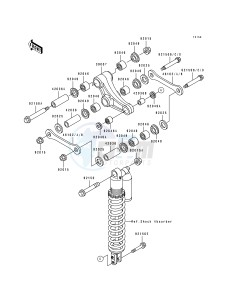 KDX 250 D [KDX250] (D1-D4) [KDX250] drawing REAR SUSPENSION