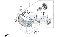 CBR1000F drawing HEADLIGHT (2)