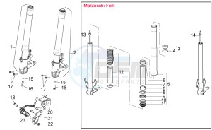 Shiver 750 PA (AA, JP, MAL, T) drawing Fron fork II