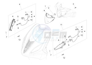 Fly 50 4T 2V 25-30Km/h drawing Front headlamps - Turn signal lamps