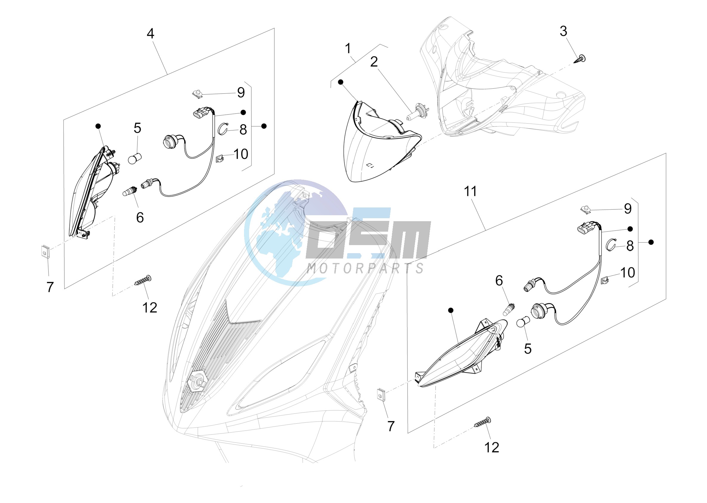 Front headlamps - Turn signal lamps