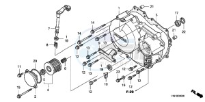 TRX400XC drawing RIGHT CRANKCASE COVER