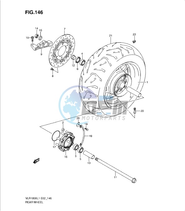 REAR WHEEL (VLR1800L1 E2)