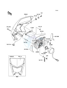 KLX450R KLX450A8F EU drawing Headlight(s)(-JKALX450AAA013364)